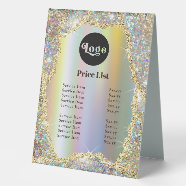 Faux iridescent glitter foil (Front)