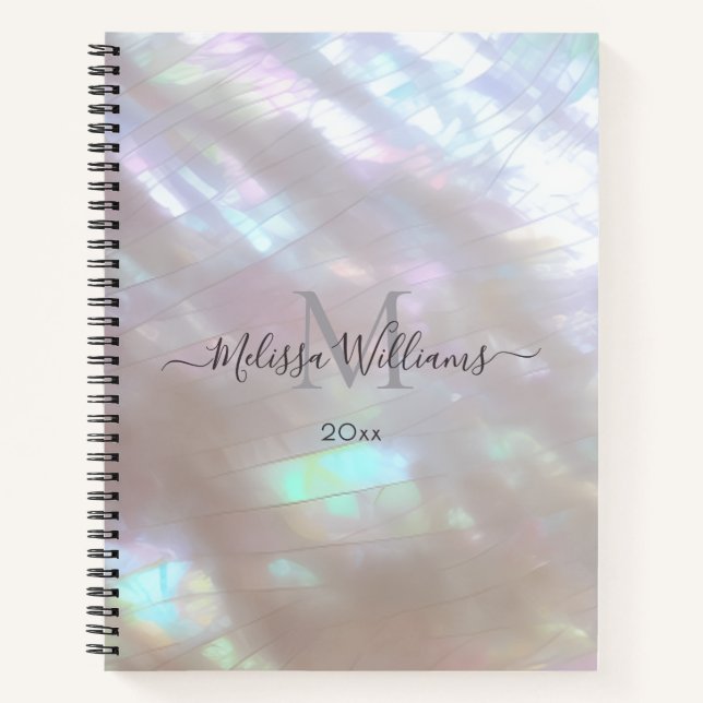 FAUX Iridescent Holographic Notebook (Front)