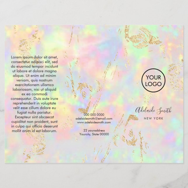 faux iridescent opal brochure (Front)