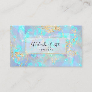 FAUX iridescent opal Business Card