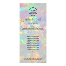 faux iridescent opal rack card