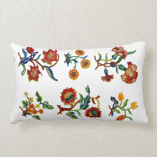 Faux Jacobean Embroidery Pillow
