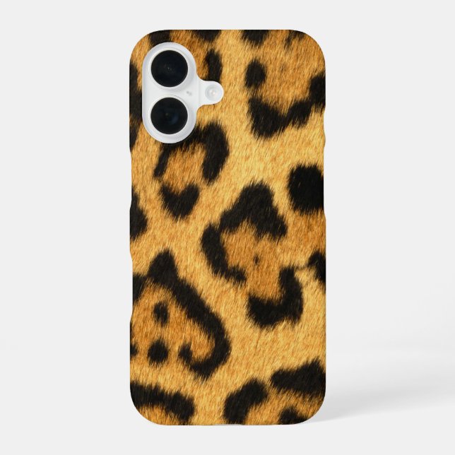 Faux Jaguar Skin iPhone 16 Case (Back)