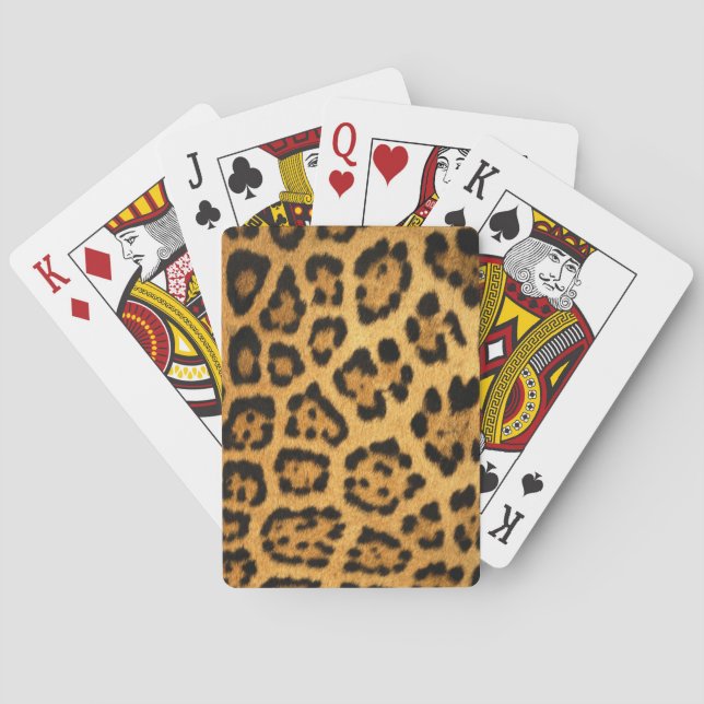 Faux Jaguar Skin Playing Cards (Back)