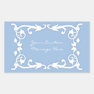 Faux Jasperware Rectangular Sticker