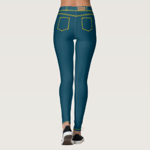 Faux Jeans Leggings