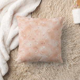 Faux Jewel Pink Glam Throw Pillow