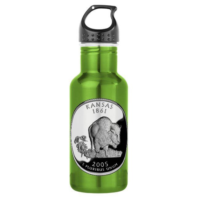 Faux Kansas State Quarter 532 Ml Water Bottle (Front)