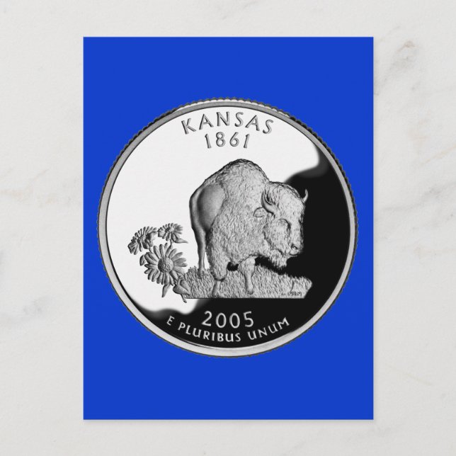 Faux Kansas State Quarter Postcard (Front)