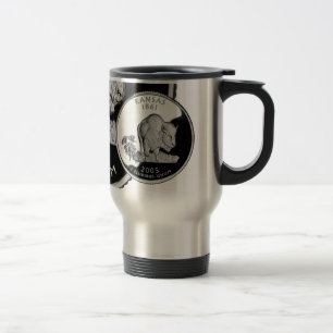 Faux Kansas State Quarter Travel Mug