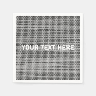 Faux Knitted Napkins with Custom Text
