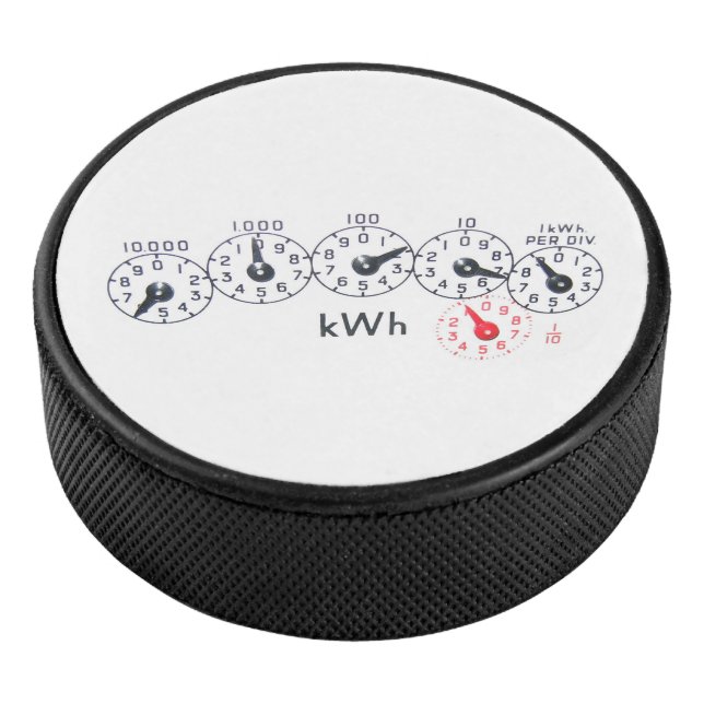 Faux kWh Electric Power Metre Hockey Puck (3/4)