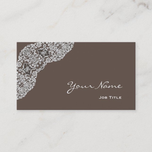 Faux Lace Business Cards in any Colour (Front)