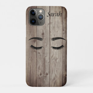 Faux lashes Wood Texture  Case-Mate iPhone Case
