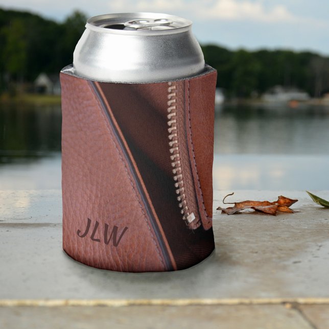 Faux Leather and Satin Unzippered Customisable Can Cooler (Creator Uploaded)