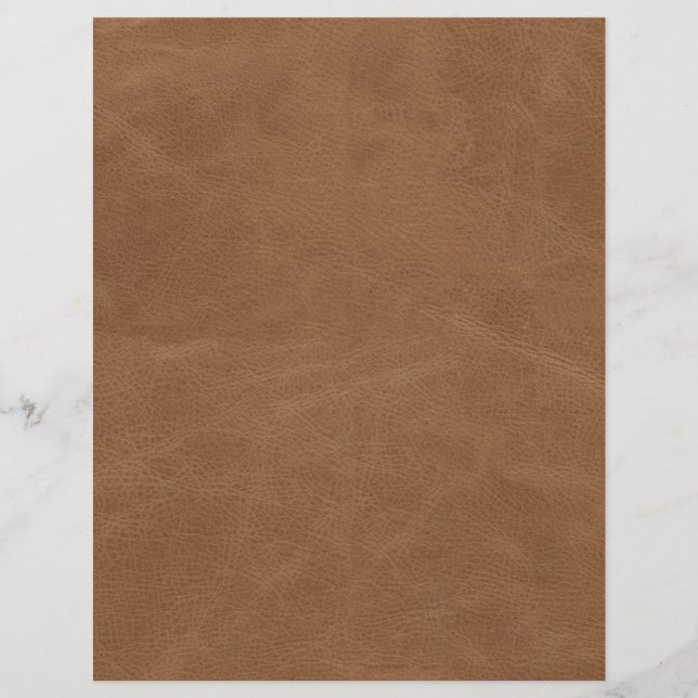 Faux Leather Brown Scrapbook Paper (Front)