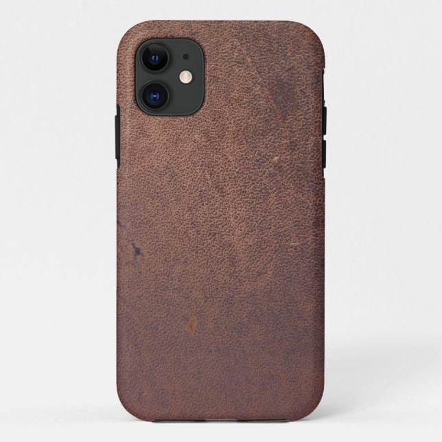 Faux leather, brown with some marks and scratches Case-Mate iPhone case (Back)