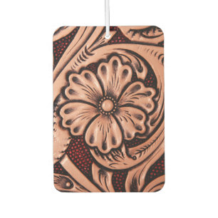 Faux leather car air freshener