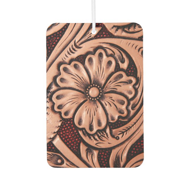 Faux leather car air freshener (Front)