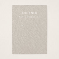 Faux Leather Chic Earring Display Card