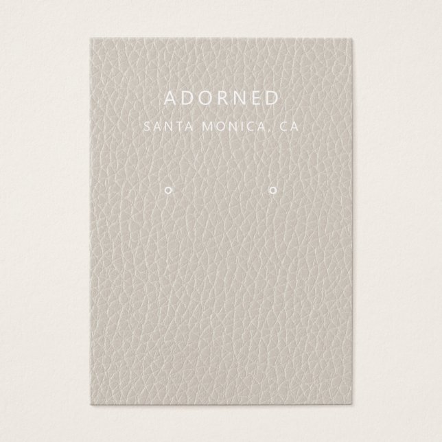 Faux Leather Chic Earring Display Card (Front)