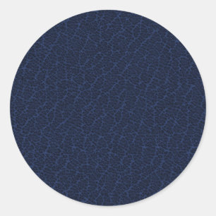 Faux leather classic round sticker