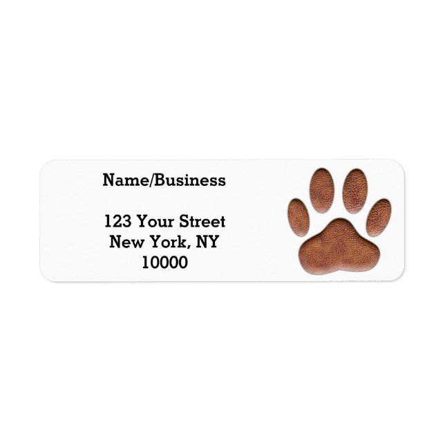 Faux Leather Dog Paw Print Custom (Front)