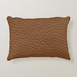 Faux leather light brown shades major texture. abs decorative cushion