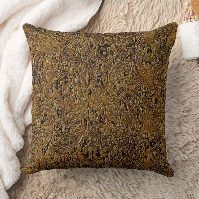 "Faux Leather Look" Throw Pillow (Blanket)