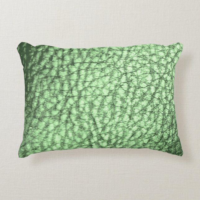 Faux Leather Mermaid Green Decorative Cushion (Front)