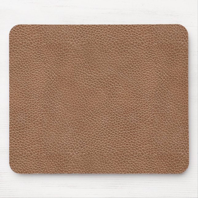 Faux Leather Natural Brown Mouse Mat (Front)