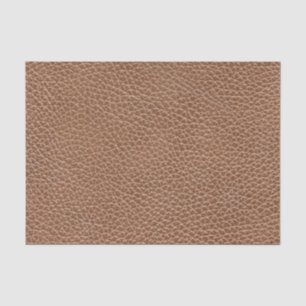 Faux Leather Natural Brown Tissue Paper