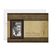Faux leather parchment C Photo Memorial Service