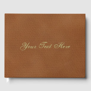Faux Leather Pattern Guest Book