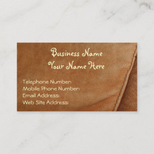 Faux Leather Rustic style Business Cards