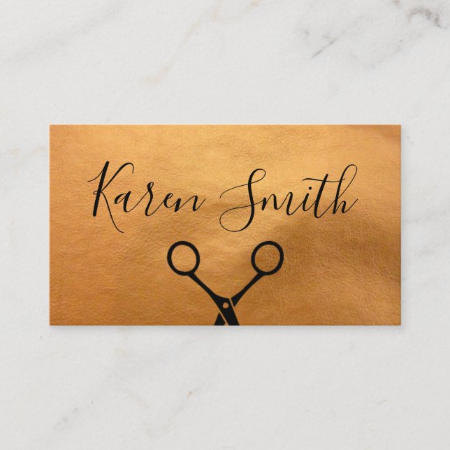 Faux Leather / Salon Stylist Business Card (Front)