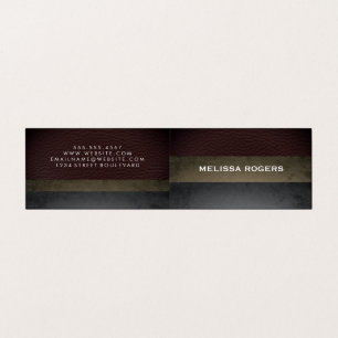 Faux Leather Slate Colour Blocks Business Card