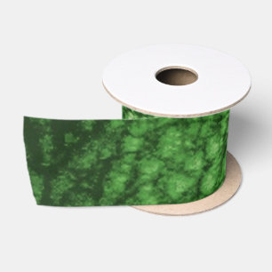 Faux Leather Warm Forest Green Design Satin Ribbon