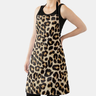Faux Leopard Fur Pattern   Wild Cat Apron
