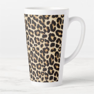 Faux Leopard Fur Pattern   Wild Cat Latte Mug