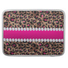 Faux Leopard Hot Pink Rose Gold Foil and Diamonds