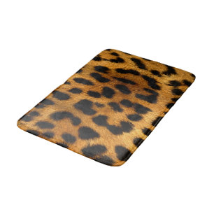 Faux Leopard Skin Bathroom Mat