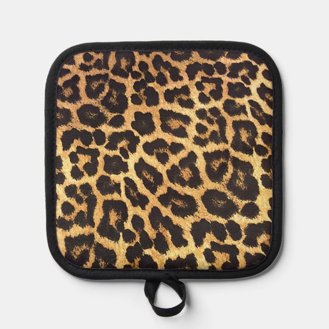Faux Leopard Skin Pot Holder (Front)