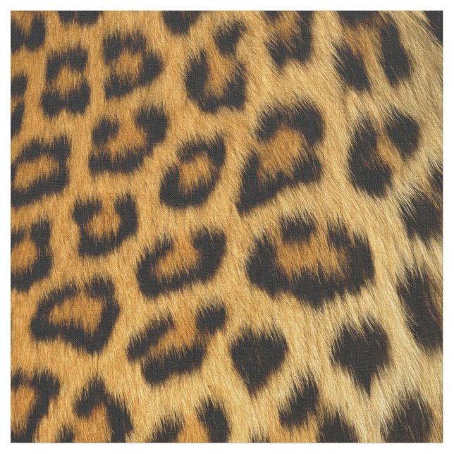 Faux Leopard Spots Fur Fabric (Close Up)