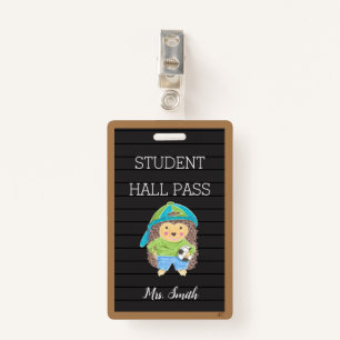 Faux Letter Board Boy Student Hall Pass Badge ID Badge