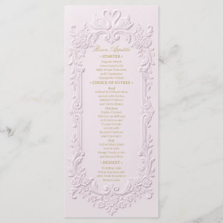 Faux Letterpress Effect Baroque  Menu
