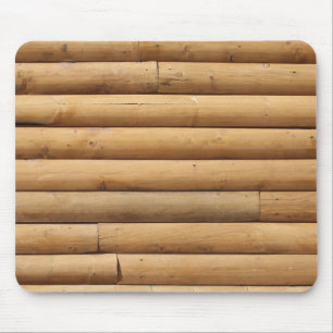 Faux Log Cabin Siding Background Mouse Mat