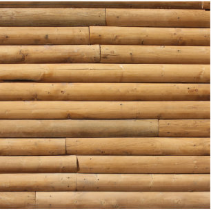 Faux Log Cabin Siding Background Standing Photo Sculpture