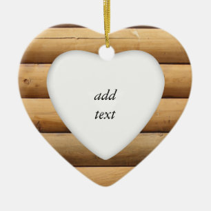 Faux Log Cabin Siding Ceramic Tree Decoration