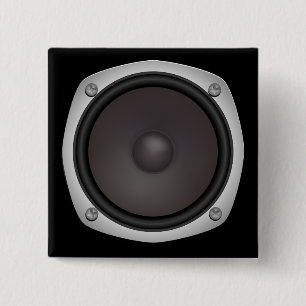 Faux Loudspeaker 15 Cm Square Badge
